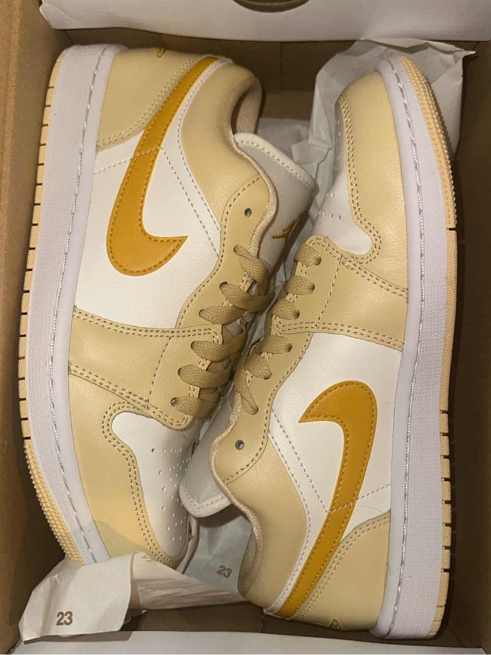 Nike air Jordan 1 low “yellow ochre” women’s size 8.5 men’s 7 - Picture 1 of 11